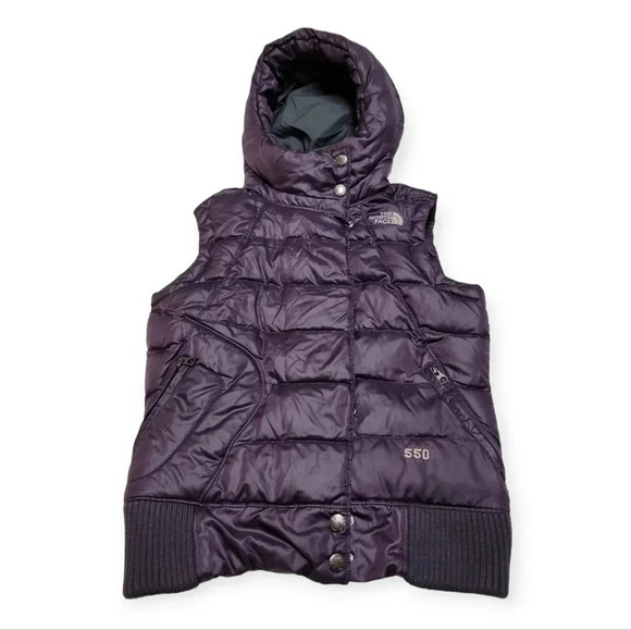 The North Face Jackets & Blazers - The North Face Oh Snap Purple 550 Down Filled Puffer Vest Hooded Jacket Size XS